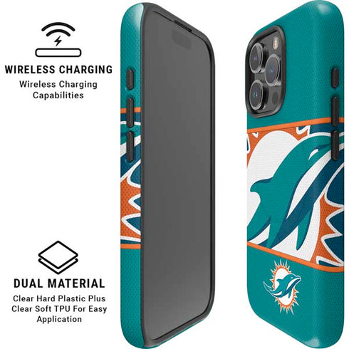 NFL Miami Dolphins Zone Block iPhone 16 Pro Max Magsafe Impact Case