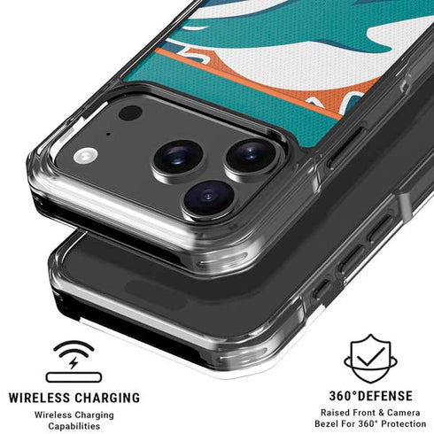 NFL Miami Dolphins Zone Block iPhone 18 Pro Clear Case