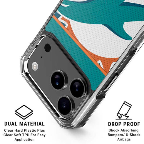 NFL Miami Dolphins Zone Block iPhone 18 Pro Clear Case