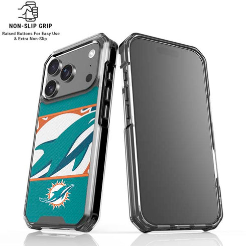 NFL Miami Dolphins Zone Block iPhone 18 Pro Clear Case