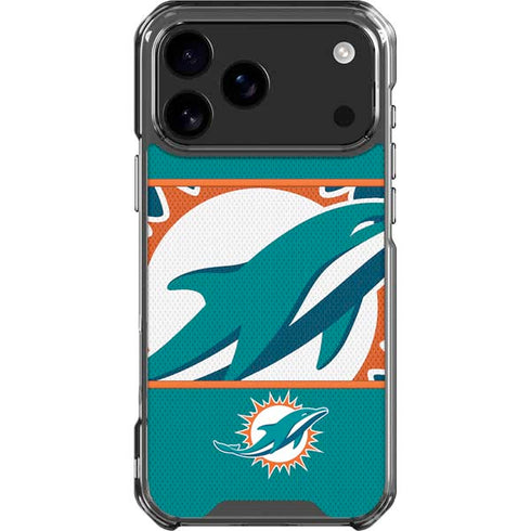NFL Miami Dolphins Zone Block iPhone 18 Pro Max Clear Case
