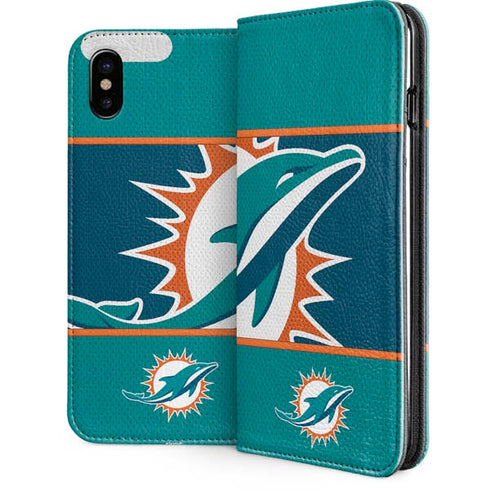 NFL Miami Dolphins Zone Block iPhone 8 Folio Case