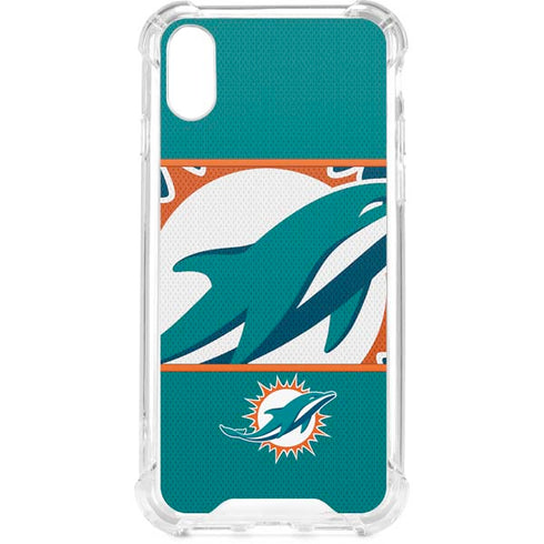 NFL Miami Dolphins Zone Block iPhone XS Clear Case