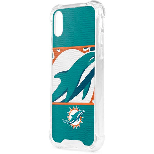NFL Miami Dolphins Zone Block iPhone XS Clear Case