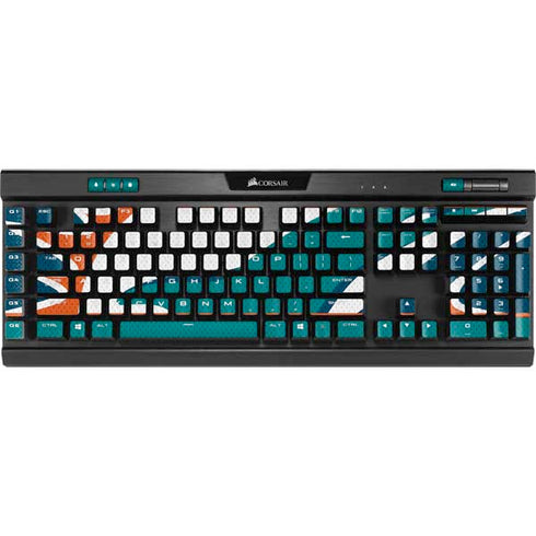 NFL Miami Dolphins Zone Block K95 RGB PLATINUM Mechanical Gaming Keyboard Skin