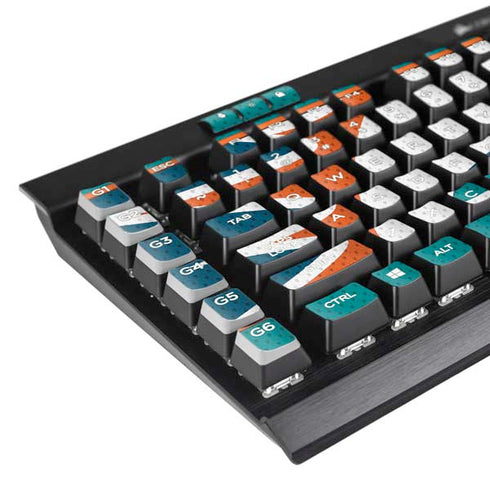 NFL Miami Dolphins Zone Block K95 RGB PLATINUM Mechanical Gaming Keyboard Skin