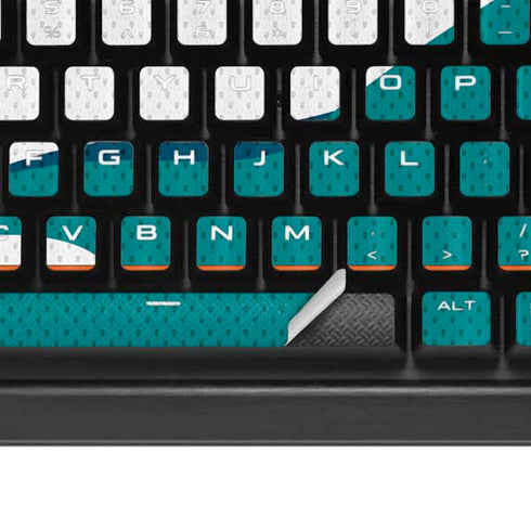 NFL Miami Dolphins Zone Block K95 RGB PLATINUM Mechanical Gaming Keyboard Skin