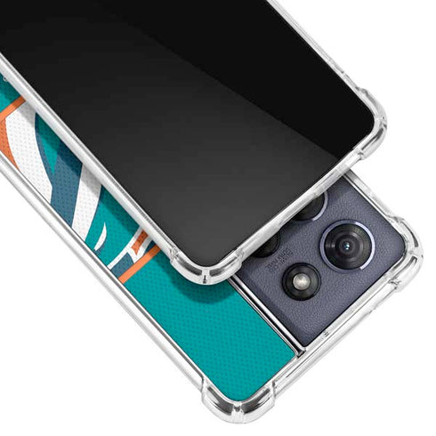 NFL Miami Dolphins Zone Block Moto G 5G (2025) Clear Case
