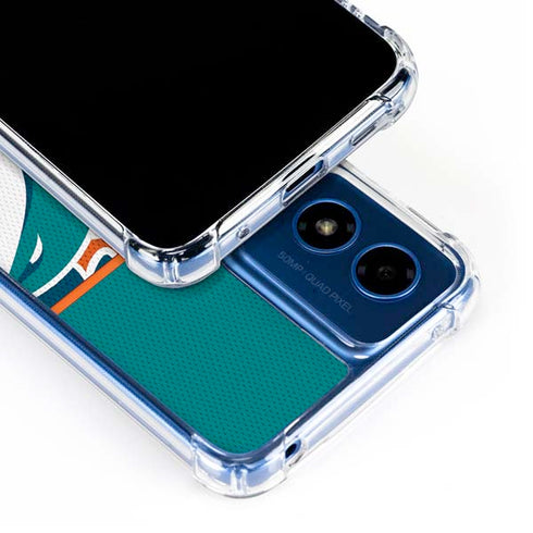 NFL Miami Dolphins Zone Block Moto G 5G (2024) Clear Case