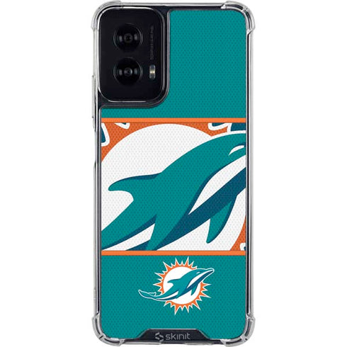 NFL Miami Dolphins Zone Block Moto G Power 5G (2024) Clear Case
