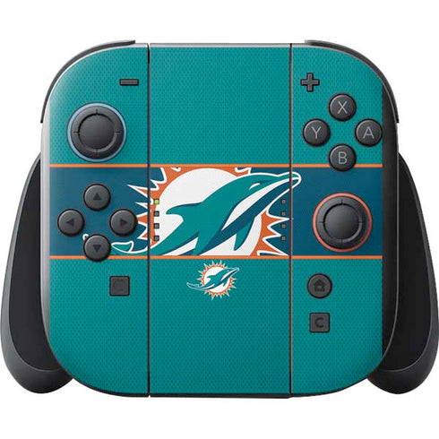 NFL Miami Dolphins Zone Block Nintendo Switch 2 (2025) with Joy-Con Skin
