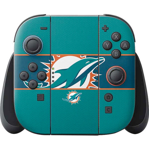 NFL Miami Dolphins Zone Block Nintendo Switch 2 (2025) Joy-Con Controller Skin
