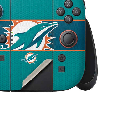 NFL Miami Dolphins Zone Block Nintendo Switch 2 (2025) Joy-Con Controller Skin