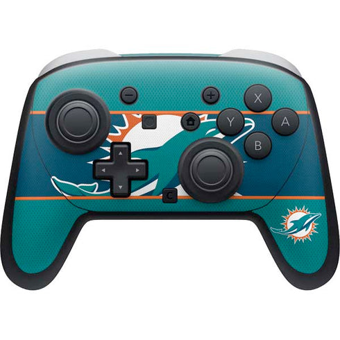 NFL Miami Dolphins Zone Block Nintendo Switch 2 (2025) Pro Controller Skin