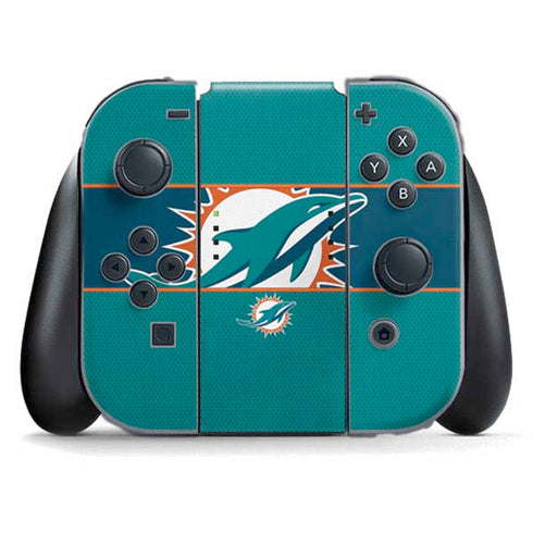 NFL Miami Dolphins Zone Block Nintendo Skins