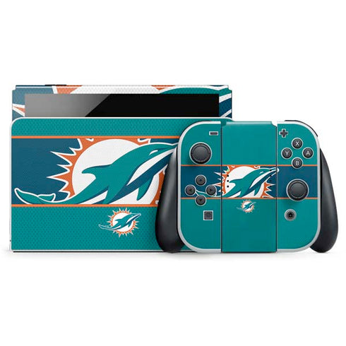 NFL Miami Dolphins Zone Block Nintendo Skins