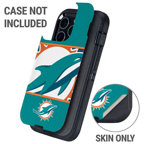 NFL Miami Dolphins Zone Block Otterbox Defender iPhone Skin