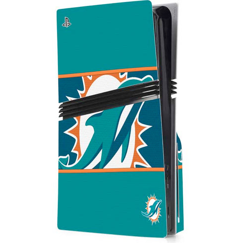 NFL Miami Dolphins Zone Block PS5 Pro Disk Console Skin