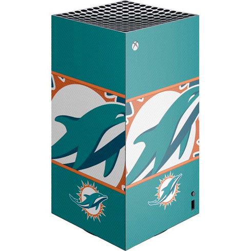 NFL Miami Dolphins Zone Block XBox Series X Digital Edition Console Skin