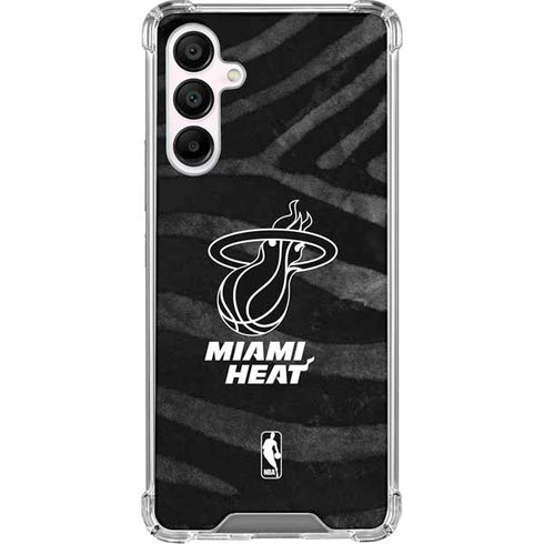 NBA Miami Heat Black Animal Print Galaxy A16 5G Clear Case