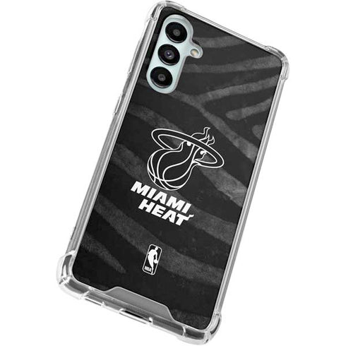 NBA Miami Heat Black Animal Print Galaxy A16 5G Clear Case