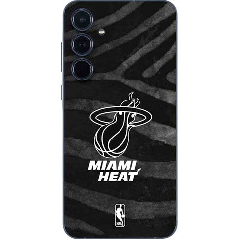 NBA Miami Heat Black Animal Print Galaxy A55 5G Skin