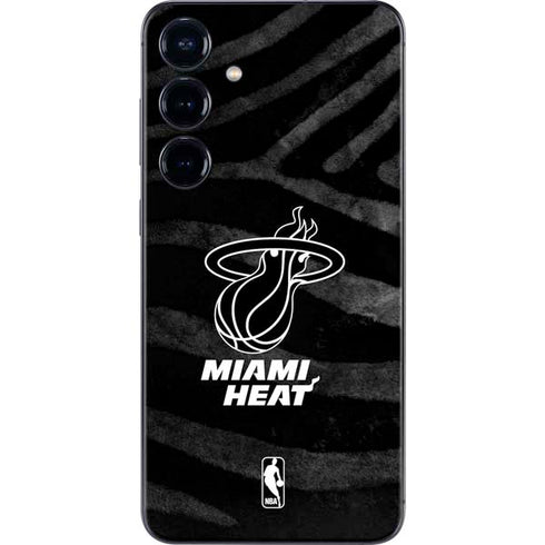 NBA Miami Heat Black Animal Print Galaxy S25 Plus Skin