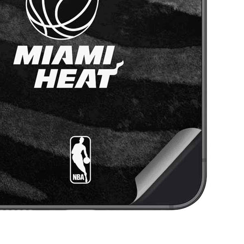 NBA Miami Heat Black Animal Print Galaxy S24 Plus Skin