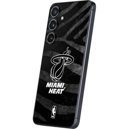 NBA Miami Heat Black Animal Print Galaxy S24 Skin