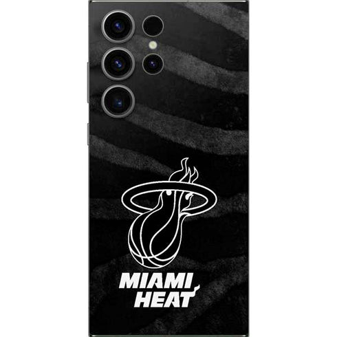 NBA Miami Heat Black Animal Print Galaxy S25 Ultra Skin