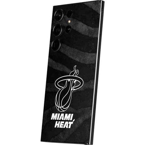 NBA Miami Heat Black Animal Print Galaxy S25 Ultra Skin