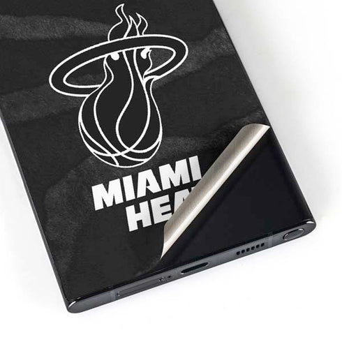 NBA Miami Heat Black Animal Print Galaxy S24 Ultra Skin
