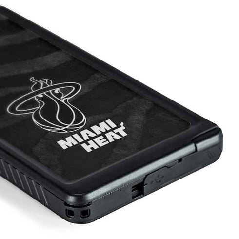 NBA Miami Heat Black Animal Print Galaxy S24 Ultra Waterproof Case