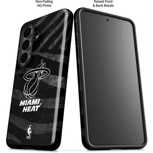 NBA Miami Heat Black Animal Print Galaxy S26 Plus Impact Case