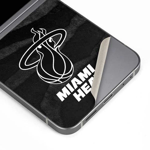 NBA Miami Heat Black Animal Print Galaxy Z Flip6 Skin