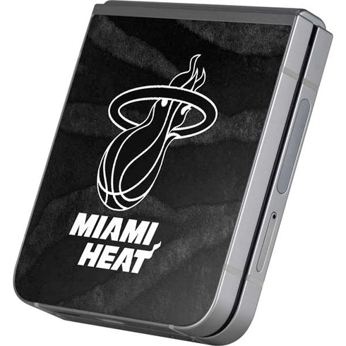 NBA Miami Heat Black Animal Print Galaxy Z Flip6 Skin