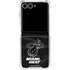 NBA Miami Heat Black Animal Print Galaxy Z Flip7 Clear Case