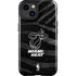 NBA Miami Heat Black Animal Print iPhone 15 Impact Case