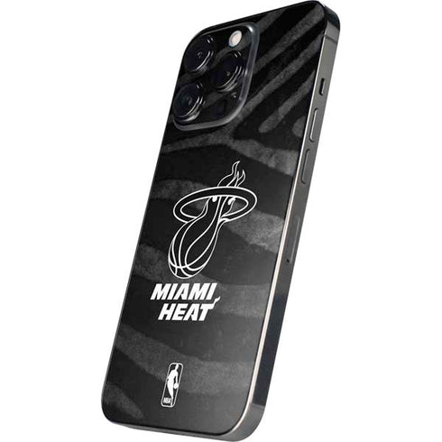NBA Miami Heat Black Animal Print iPhone 15 Pro Max Skin