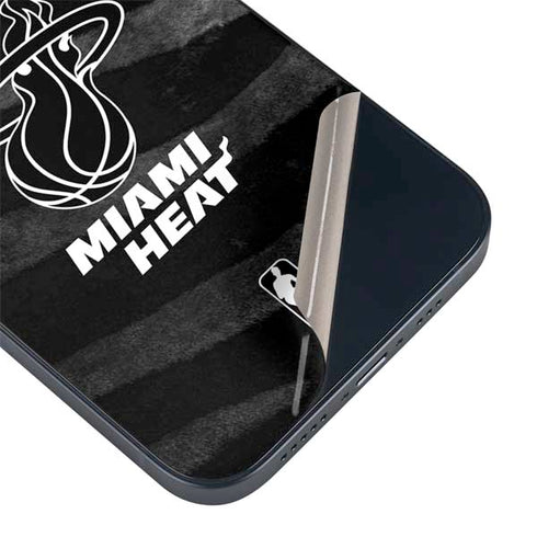 NBA Miami Heat Black Animal Print iPhone 15 Skin