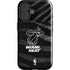 NBA Miami Heat Black Animal Print iPhone 16 Impact Case