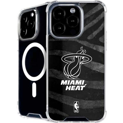 NBA Miami Heat Black Animal Print iPhone 16 Pro MagSafe Case