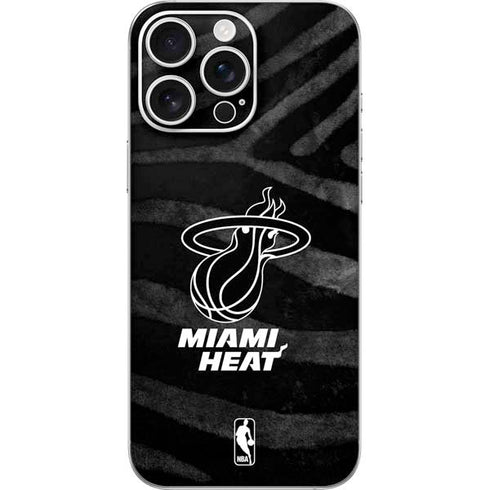 NBA Miami Heat Black Animal Print iPhone 16 Pro Max Skin