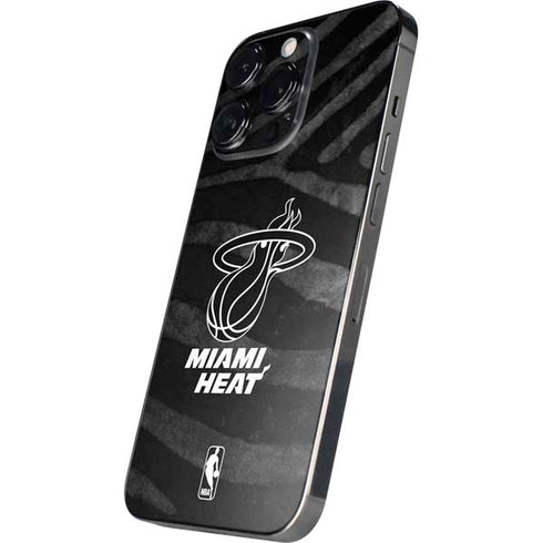 NBA Miami Heat Black Animal Print iPhone 16 Pro Max Skin