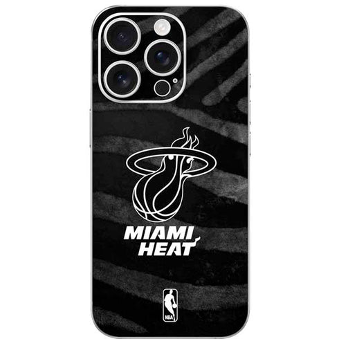 NBA Miami Heat Black Animal Print iPhone 16 Pro Skin