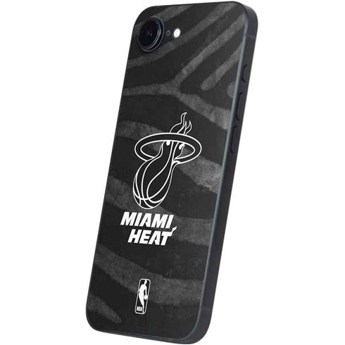 NBA Miami Heat Black Animal Print iPhone 16e Skin