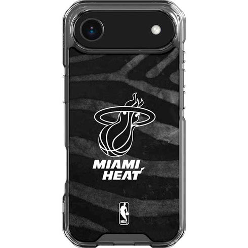 NBA Miami Heat Black Animal Print iPhone 17 Air Clear Case
