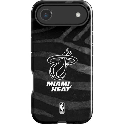 NBA Miami Heat Black Animal Print iPhone 17 Air Impact Case