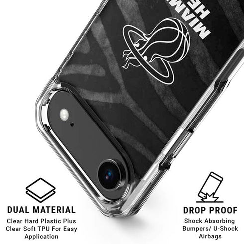 NBA Miami Heat Black Animal Print iPhone 17 Air MagSafe Case