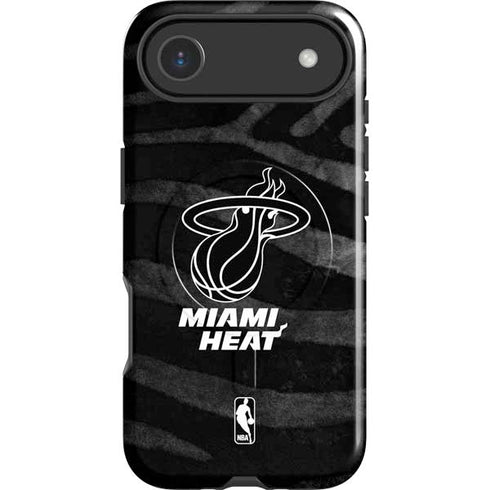 NBA Miami Heat Black Animal Print iPhone 17 Air Magsafe Impact Case